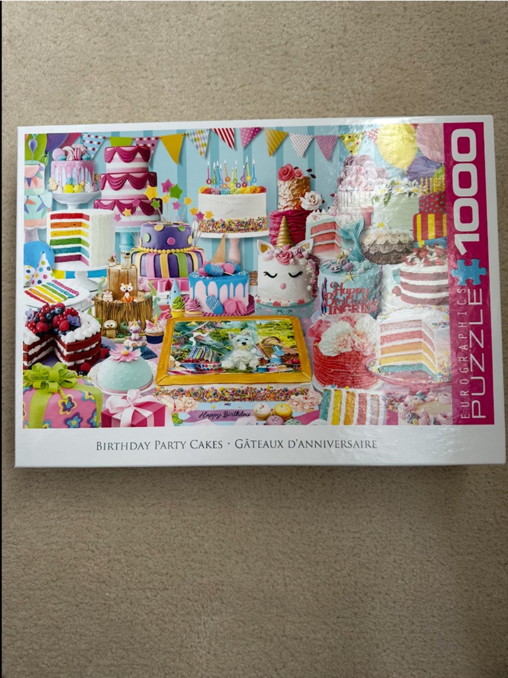 (2 for $20) Eurographics Birthday Party Cakes -1000 Piece Puzzle